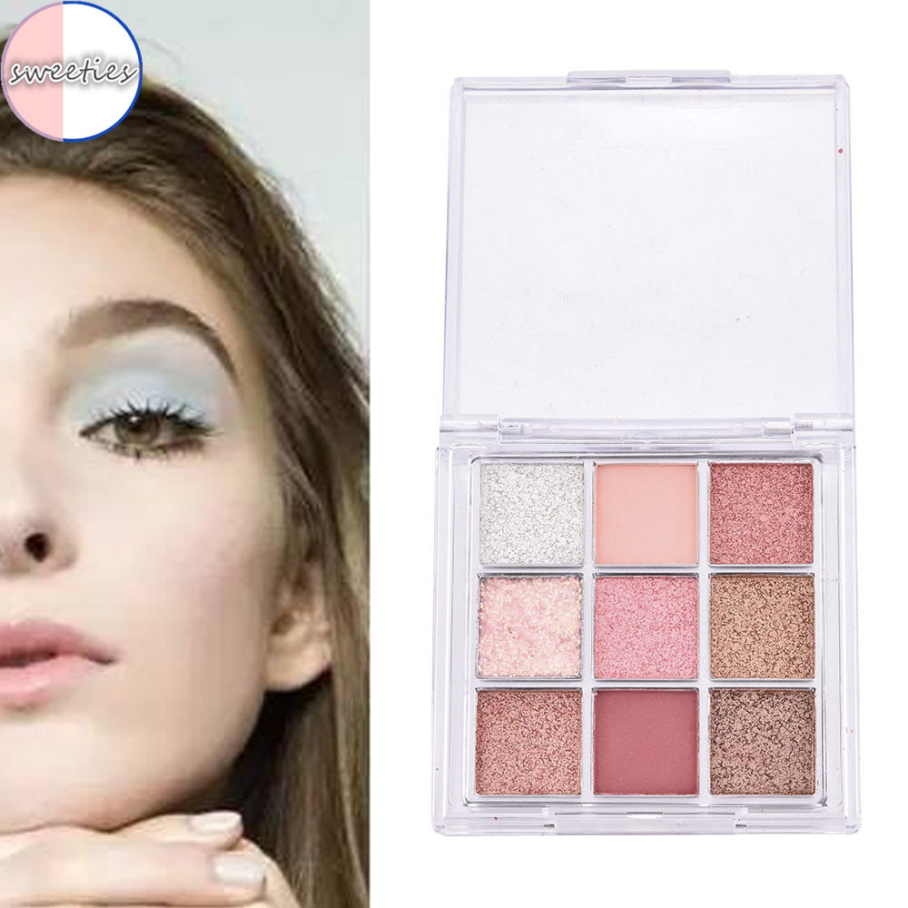 Bảng Phấn Mắt 9 Màu Sắc Hiệu Ứng Lì / Ánh Ngọc Trai 3d