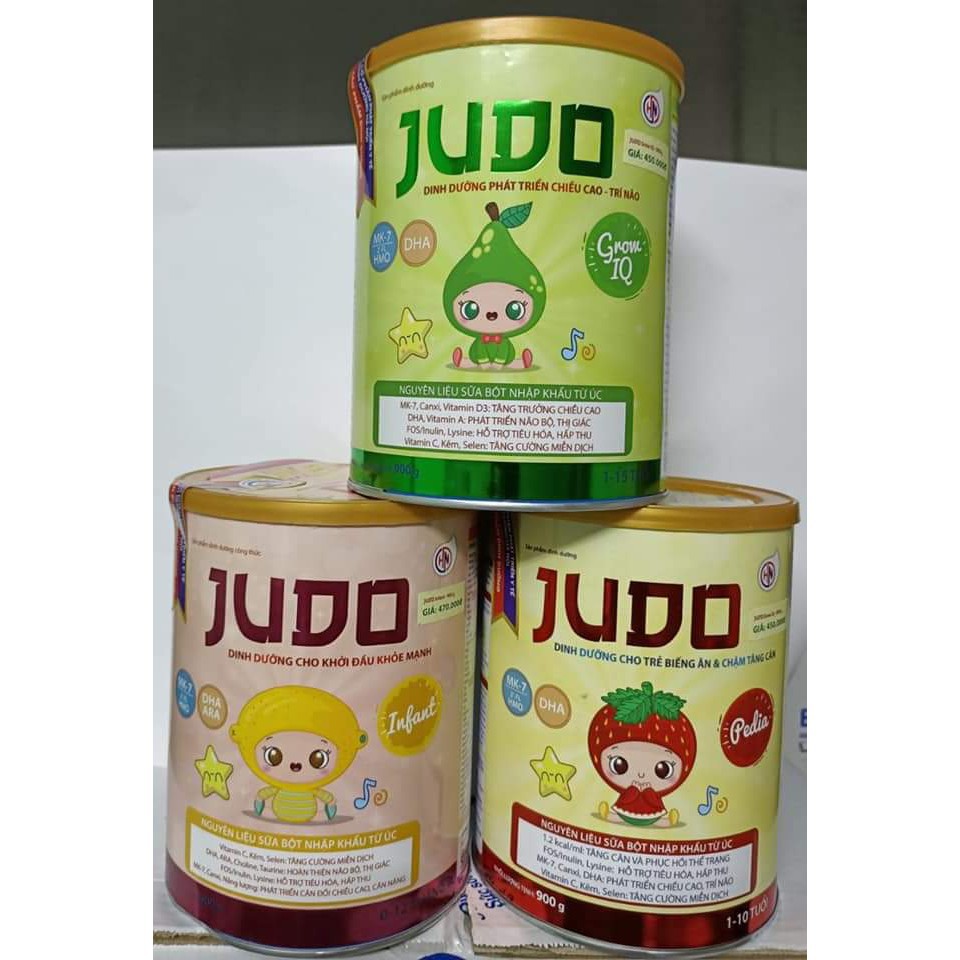 Sữa y tế Judo dinh dưỡng cho trẻ biếng ăn và chậm tăng cân loại pedia/Grow IQ/Baby loại 400g/900g