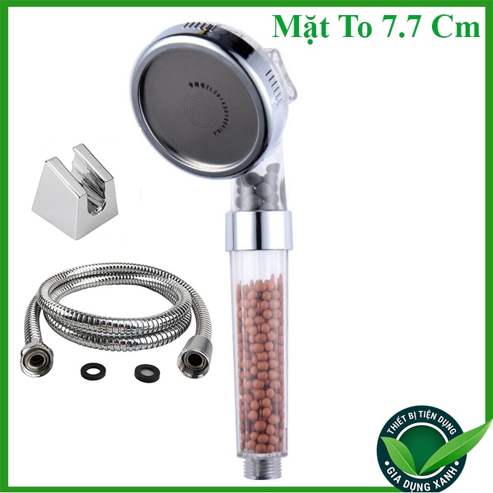 Bộ vòi hoa sen tăng áp Size To bằng nhựa ABS trong có 3 chế độ nước siêu bền , có hạt Nano lọc khuẩn , lọc cặn bẩn