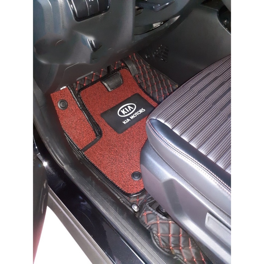 Lót sàn 5D 6D da cao cấp cho Kia Sonet 2022 chống nước không mùi trải kín sàn xe
