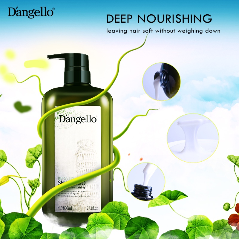 Dầu gội xả phục hồi siêu mượt Dangello Keratin 800ML chính hãng