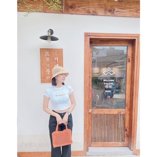 Túi len móc handmade Túi lưới móc len bằng sợi cotton Túi đi biển