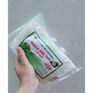 Thạch dừa thô loại ngon túi 500g tặng kèm chai hương vải