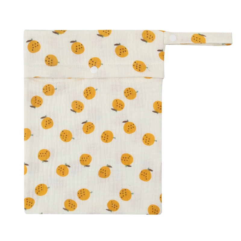 Túi Đựng Tã Lót Em Bé Diapper Bằng Vải Cotton Mềm Màu Trơn Tái Sử Dụng Được