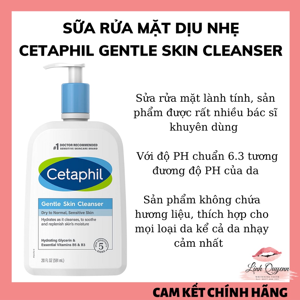 Sữa Rửa Mặt Dịu Nhẹ Cho Da Nhạy Cảm Cetaphil Gentle Skin Cleanser Mall Mỹ 118Ml - 591Ml