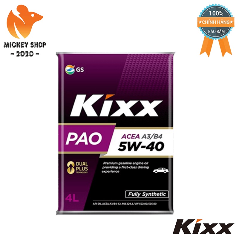 NHỚT KIXX PAO ACEC A3/B4- 5W40 4L - CHÍNH HÃNG
