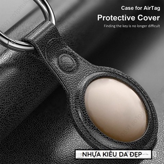 Bao da móc khóa đựng thiết bị định vị apple Airtag ( Air tag ) da xịn, tiện lợi, móc khóa inox chống gỉ