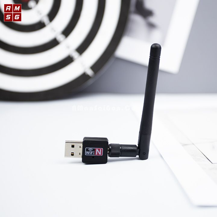 USB Thu Wifi Cho Máy Tính, Laptop Có Anten - Sóng Mạnh, Ổn Định, Tốc Độ 150Mbps