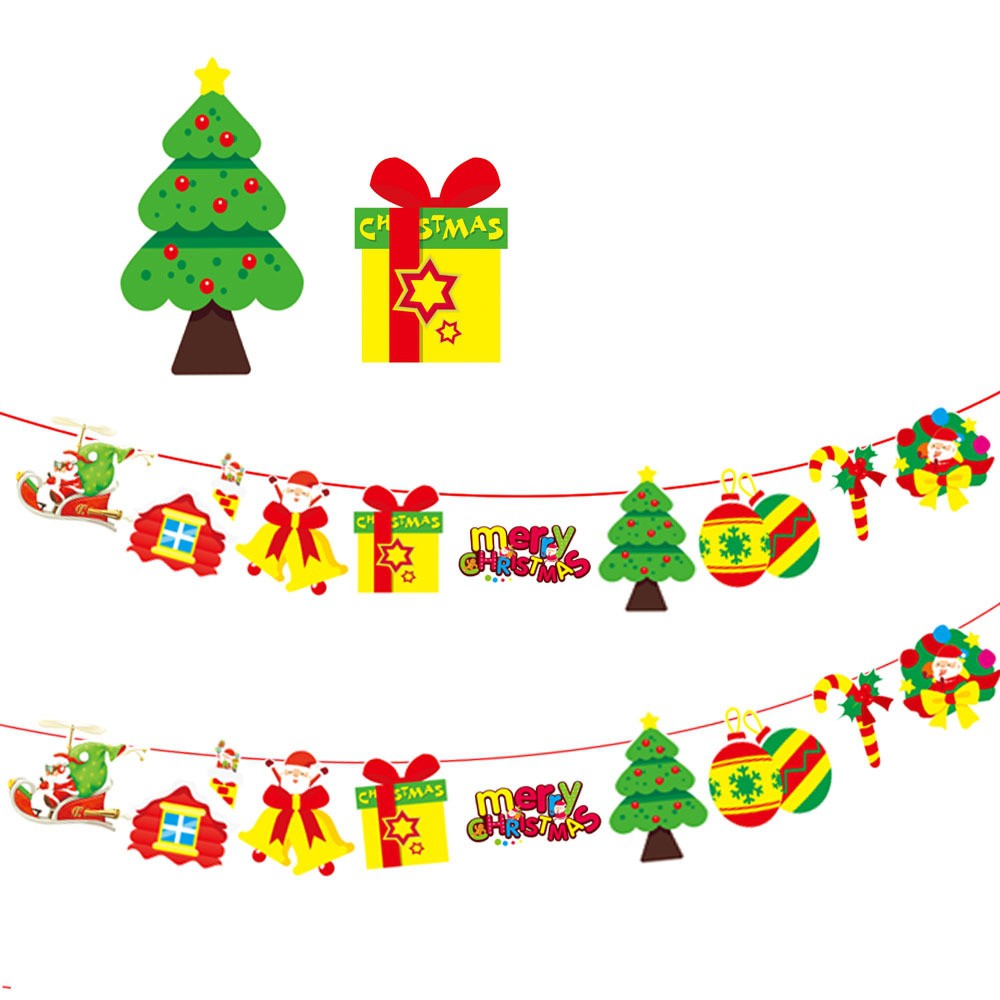 Trang trí noel, cờ treo noel mẫu L4