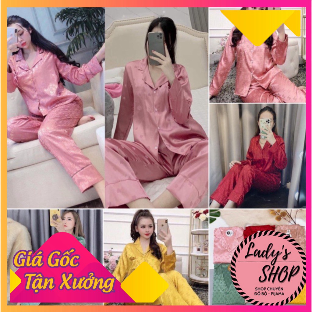 GIÁ SỈ🌸 Đồ Bộ Pijama - Bộ Gấm Tay Dài Cao Cấp [Hàng Chuẩn Kèm Video+ảnh thật]