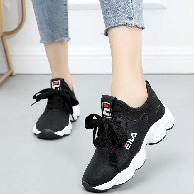 Giày thể thao nữ trắng giá rẻ giày sneaker nữ độn đế ulzzang cao cấp hot trend AZUKA - B5