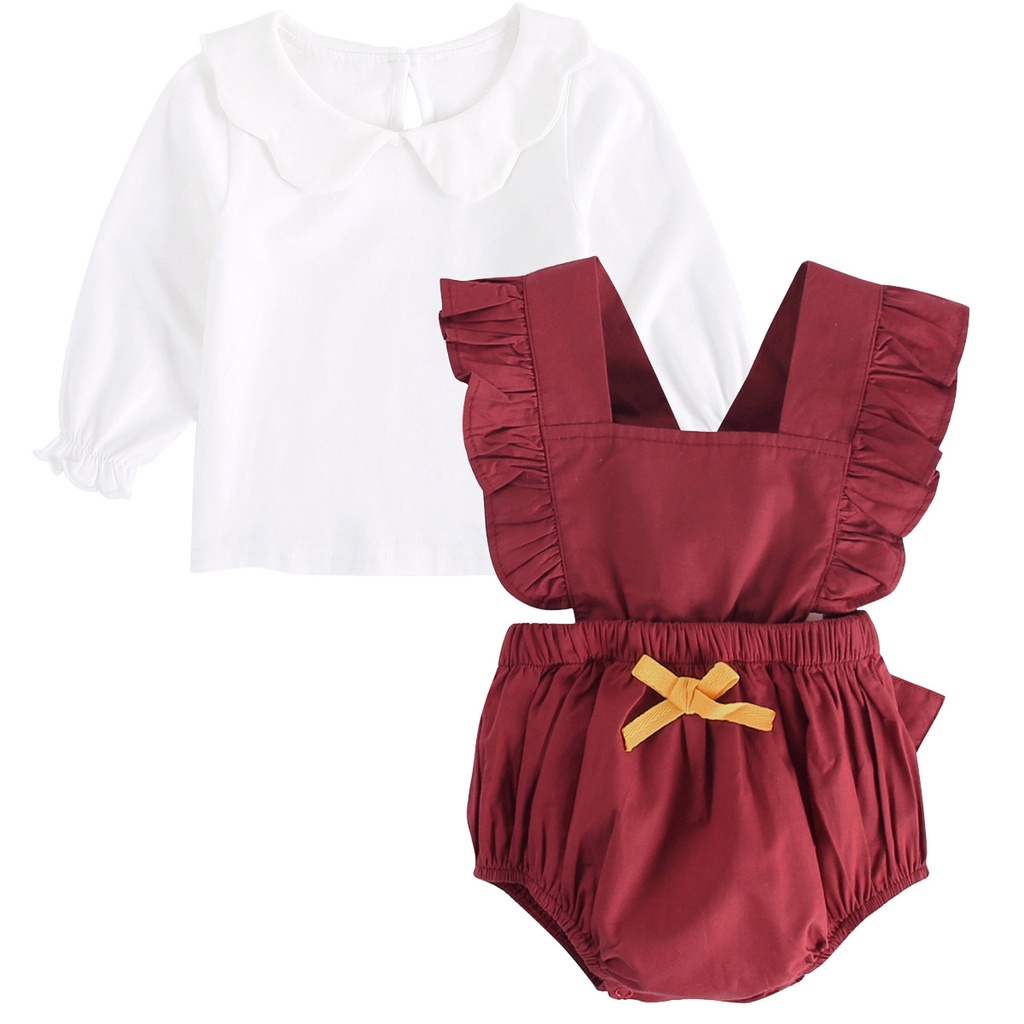 Bộ Áo Liền Quần Bằng Cotton In Hoa Màu Đỏ Mừng Năm Mới Dành Cho Bé Sơ Sinh 0400