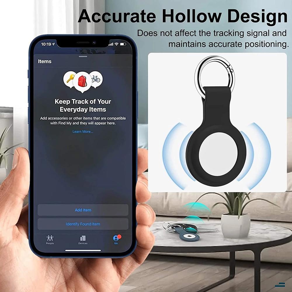 Trường hợp PATRICIA. Vỏ Silicon Bảo Vệ Chống Thất Lạc Màu Đen Cho Thiết Bị Theo Dõi