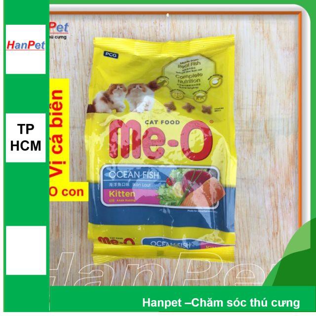 Hcm- Me-0 kitten gói 1,1kg Thức ăn dạng hạt dành cho mèo dưới 1 năm tuổi vị cá biển