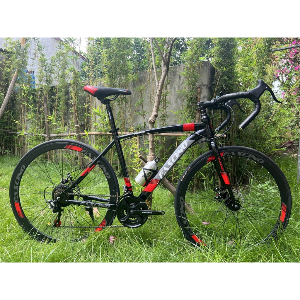 Xe đạp đua FASCINO FR700, Khung thép cường lực, Bộ đề 21 tốc độ, Xe mới bảo hành 1 năm