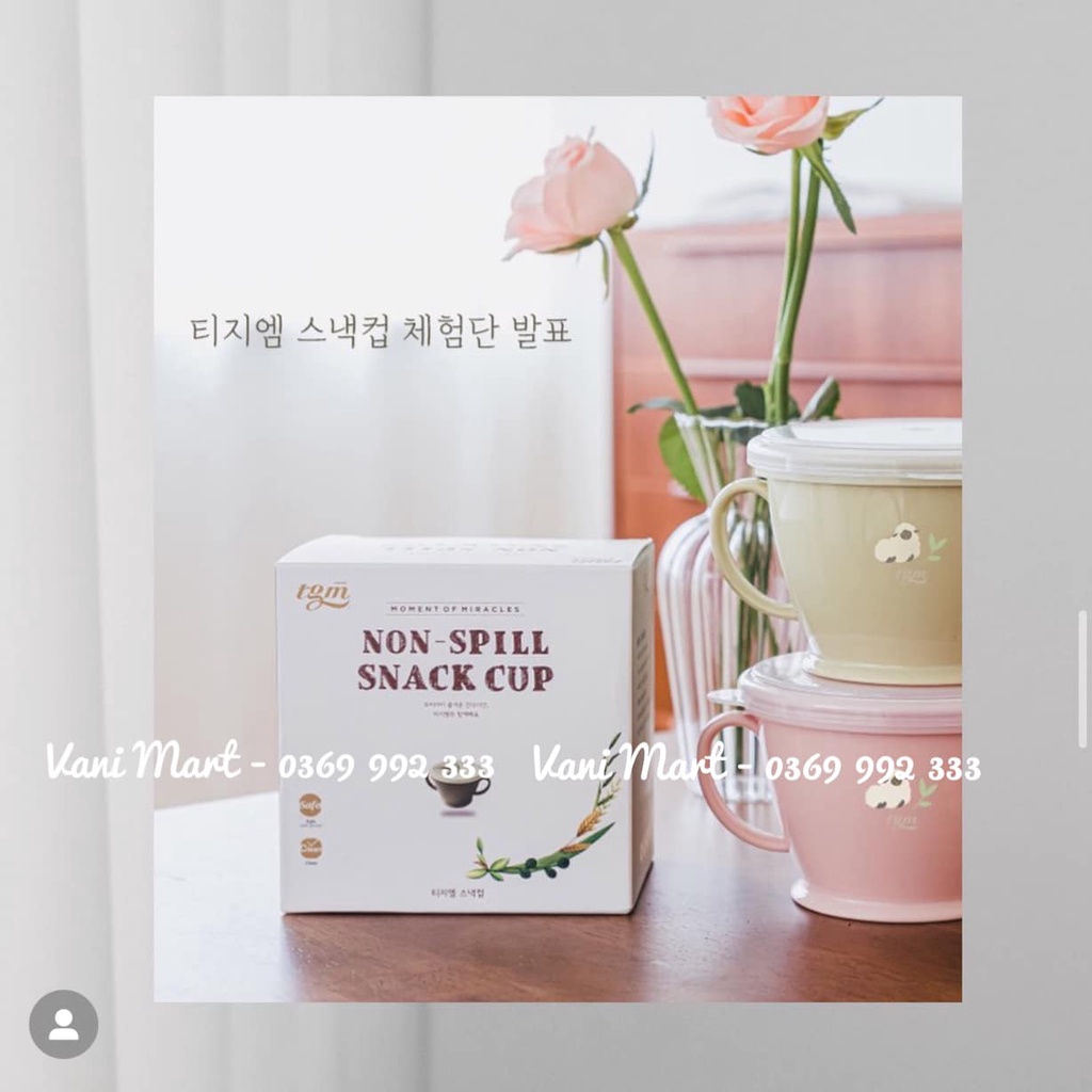 Cốc Đựng Nước Nắp Snack TGM Có Tay Cầm Cho Bé Hàn Quốc