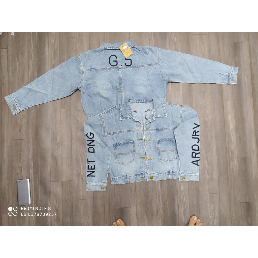 Aó khoác jean nữ xám xanh form dưới 58Kg G5 style BB07
