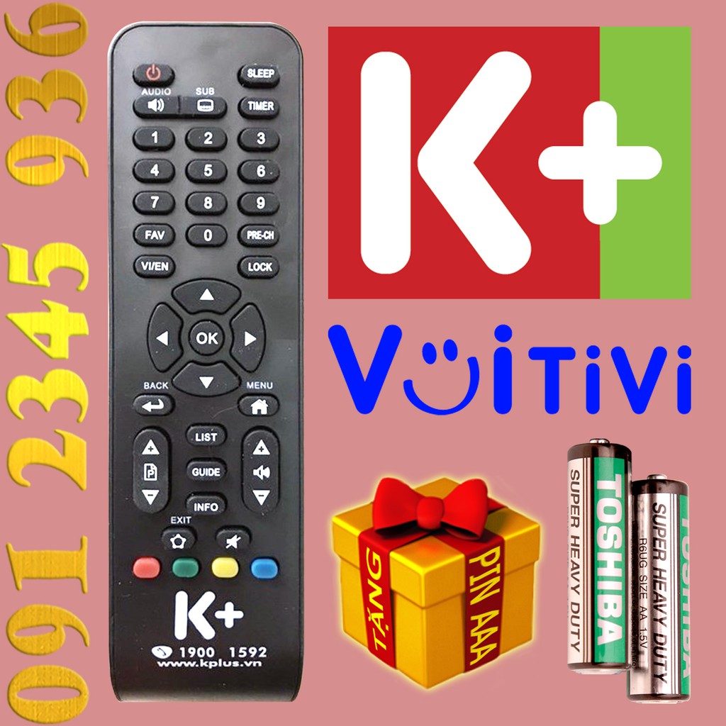 Điều khiển K+ HD 19001592 cho đầu kỹ thuật số TvBox. (Mẫu số 3)