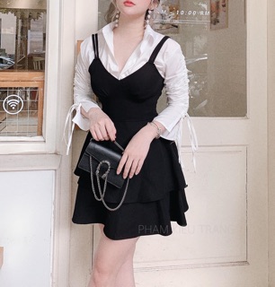 Set yếm+ sơ mi