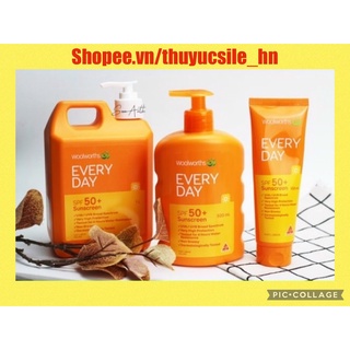 Kem chống nắng Woolworths Úc, Kem chống nắng 1 lít, Kem chống nắng can 50SPF++