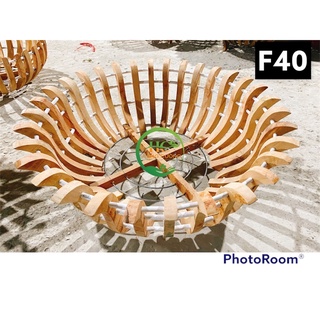 Chậu gỗ nhãn trồng lan cao cấp f40