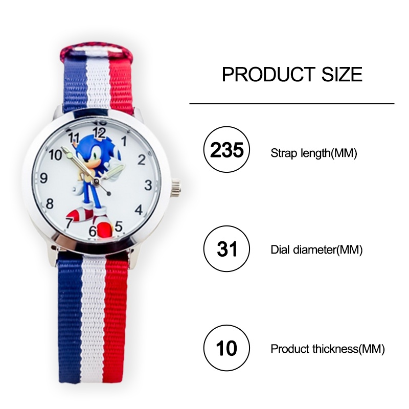 Đồng Hồ Đeo Tay Điện Tử Dây Vải In Hoạt Hình Đáng Yêu Dành Cho Trẻ