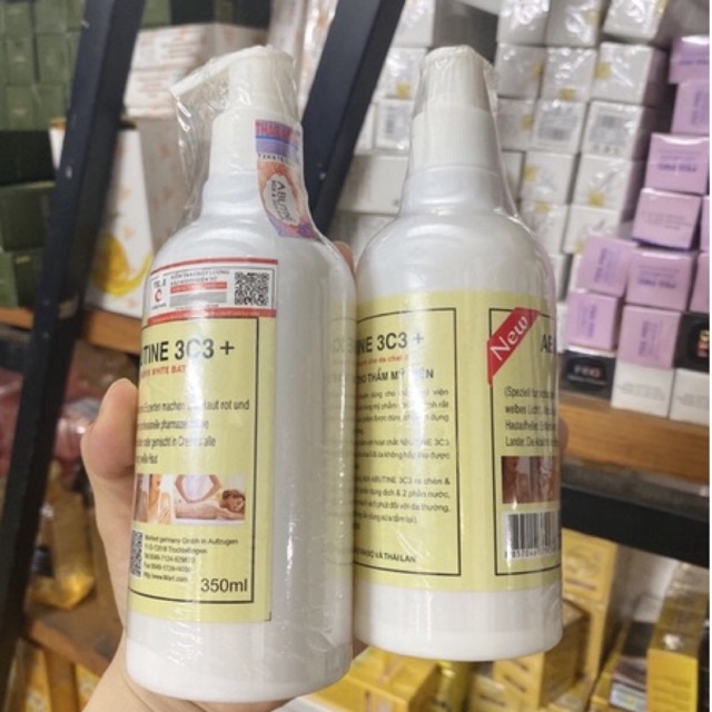 tắm chai kem ủ trắng abutin 350ml