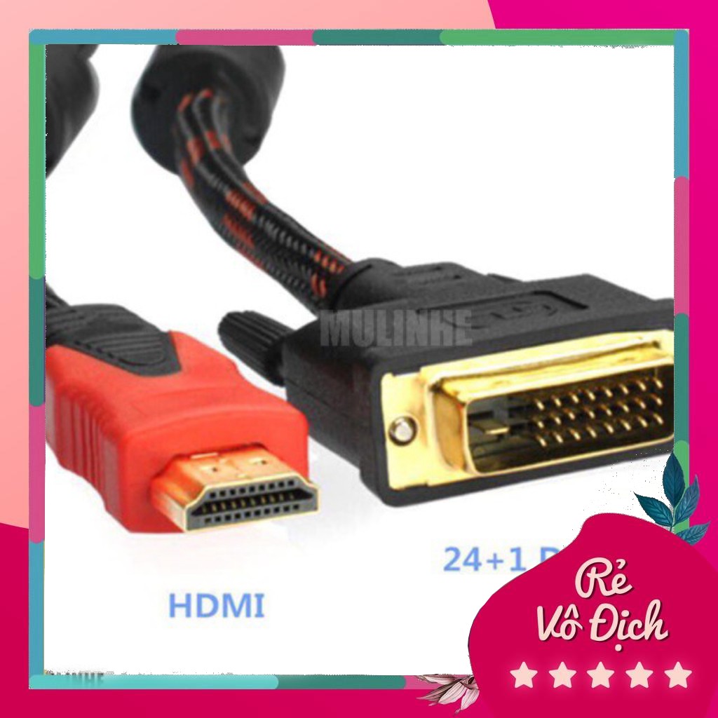 Dây Cáp chuyển đổi tín hiệu từ cổng DVI 24+1 sang HDMI