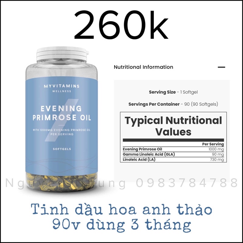 Hoa anh thảo My Vitamins bill UK