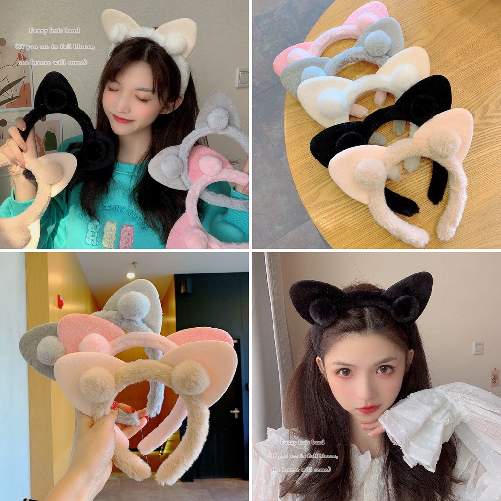 Băng Đô Cài Tóc Chống Trượt Họa Tiết Gấu Hoạt Hình Dễ Thương Phong Cách Hàn Quốc
