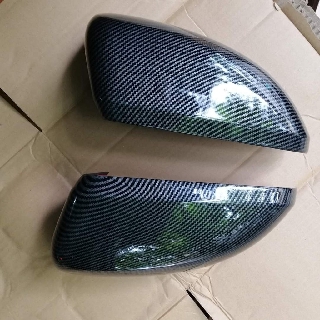 Bộ 2 Ốp gương vân cacbon loại hở đèn cho xe Ford Ranger 2013-2021 ( gương có đèn xinhan).