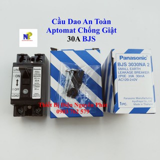 Cầu dao an toàn CB chống giật panasonic 30A BJS (chống giật cóc)