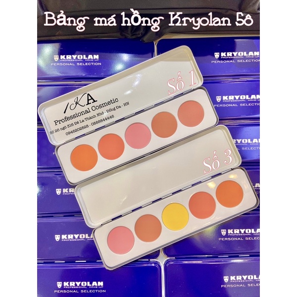 Bảng Má Hồng Kryolan 5 ô