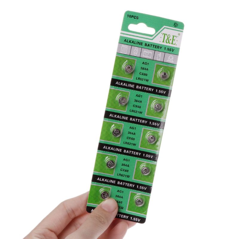 🔥【Ready Stock】 10PCS Watch Battery AG1 1.55V 364 SR621SW LR621 621 LR60 CX60 Alkaline Button Coin Cell Batteries | WebRaoVat - webraovat.net.vn