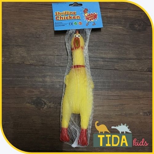 Gà Bóp Biết Kêu ⚡️ HOT TREND ⚡️ Shrilling Chicken, Phát Ra Tiếng Gà Ngộ Nghĩnh - Đồ Chơi Cho Chó Mèo TiDa Kids Shop