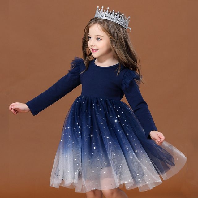 NNJXD Đầm công chúa ngắn tay thời trang cho bé gái 3-10 tuổi