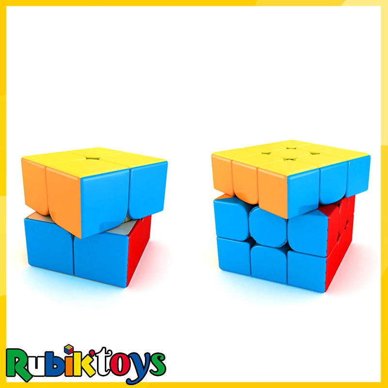 Combo Rubik 2x2 + Rubik 3x3 QiYi Mofangge Bẻ Góc Cực Tốt, Nhanh, Trơn, Mượt