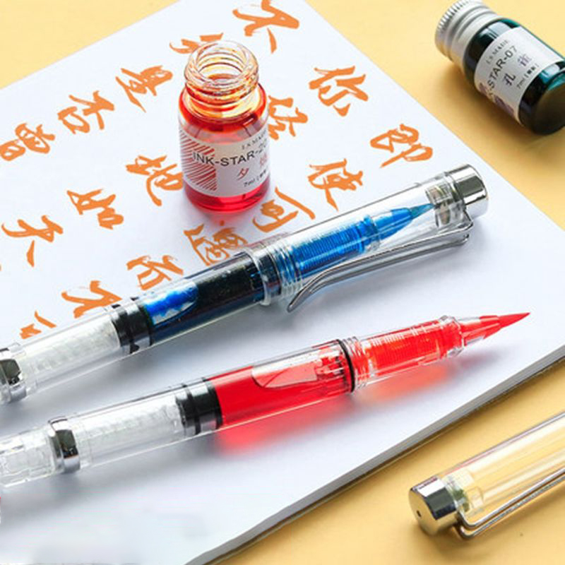Bút lông mềm trong suốt có thể bơm mực tiện dụng