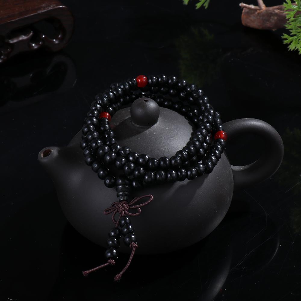 BANANA New Prayer Bead Bangle 6mm Bead Buddhist Buddha Natural Sandalwood Bracelet Women Gift Men Prayer Bead Vintage Style Meditation Wood