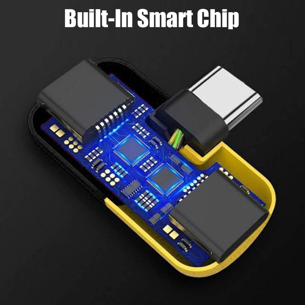 Đầu chia cổng 3.5mm và lightning sạc nhanh loại C hình viên thuốc mini sáng tạo