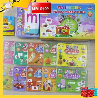 [MẪU CHUẨN] Bộ thẻ học thông minh 🎁 20 chủ đề song ngữ 296 🎁 thẻ học