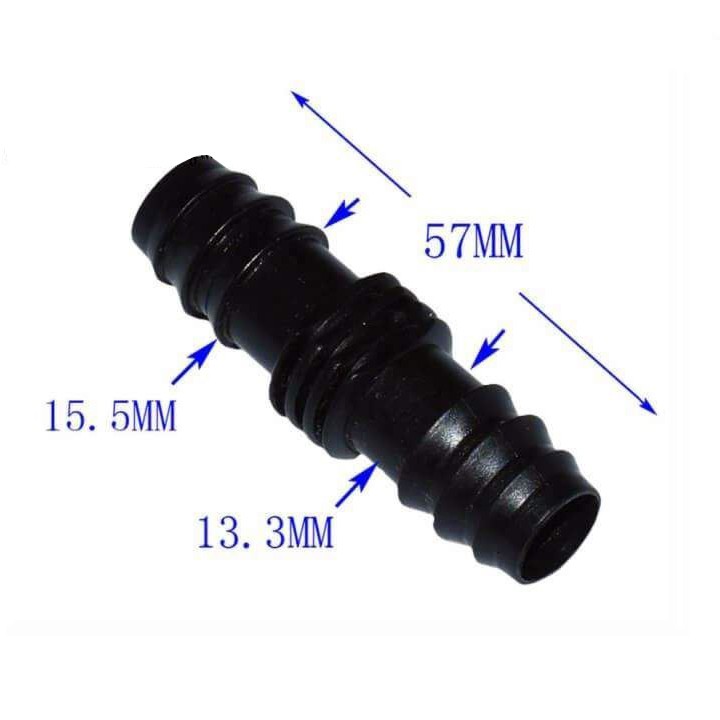 Nối 2 đầu ống PE/LDPE 16mm - 20mm - 25mm, nối thẳng ống ldpe 16mm