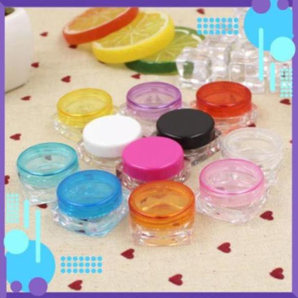 Hủ Đựng Kem ❤ RẺ VÔ ĐỊCH ❤ Hũ nhựa vuông 3g chiết kem , Hũ mỹ phẩm , phụ kiện du lịch