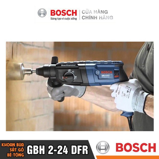 [HÀNG CHÍNH HÃNG] Máy Khoan Búa Bosch GBH 2-24 DFR (24MM-790W)