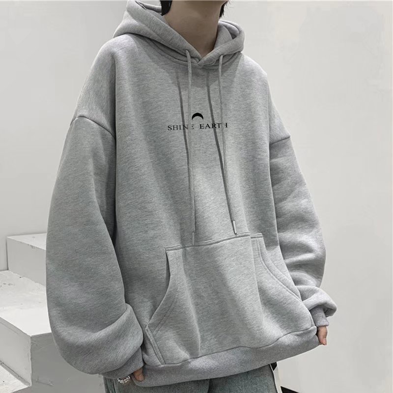 Áo hoodie Nam Tay Dài In Chữ Phong Cách Nhật Bản Thời Trang Thu Đông Size M-8XL