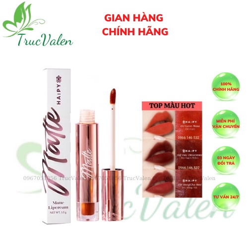 Son Happy kem lì Mattle Lipcream bám màu lâu trôi 3.5ml