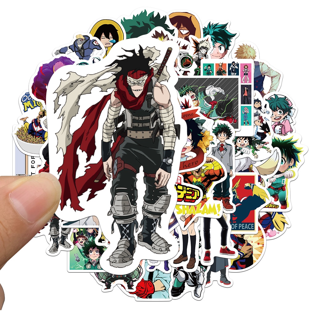 Bộ 10/50 Sticker Hoạt Hình My Hero Academia Dán Trang Trí