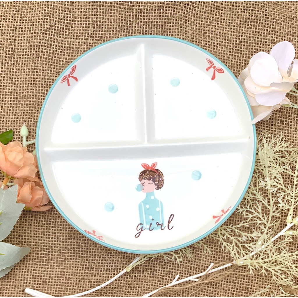 Đĩa Sứ Bộ Bát Đĩa Decor Set Chén Dĩa Sứ Dễ Thương Cute Cao Cấp S60