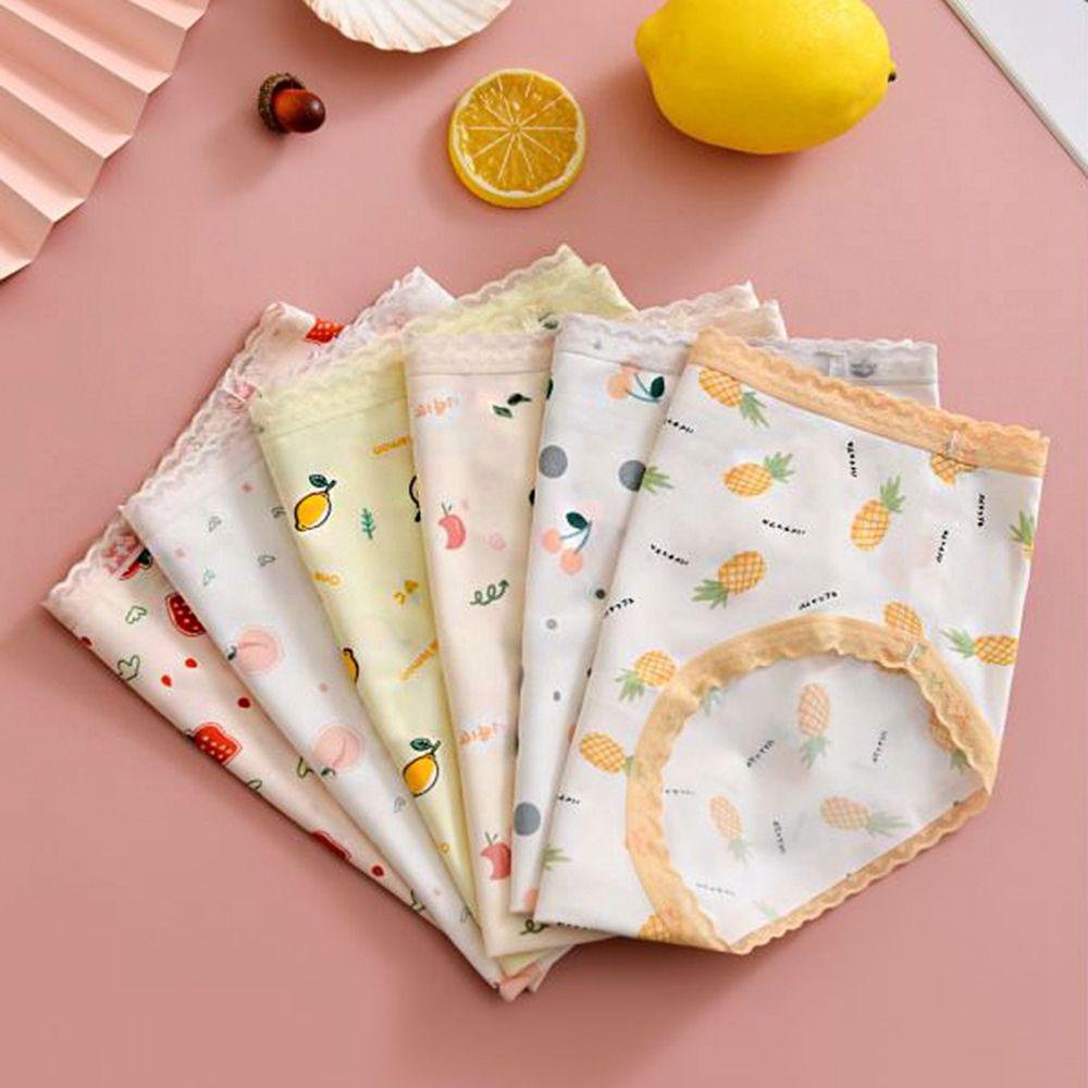 Quần Lót Cotton Mềm Mại Lưng Vừa In Họa Tiết Ngọt Ngào Cho Nữ