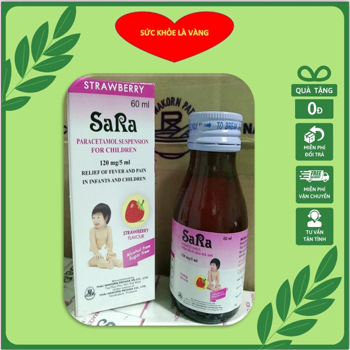 Siro SARA Dâu - Chai 60ml
